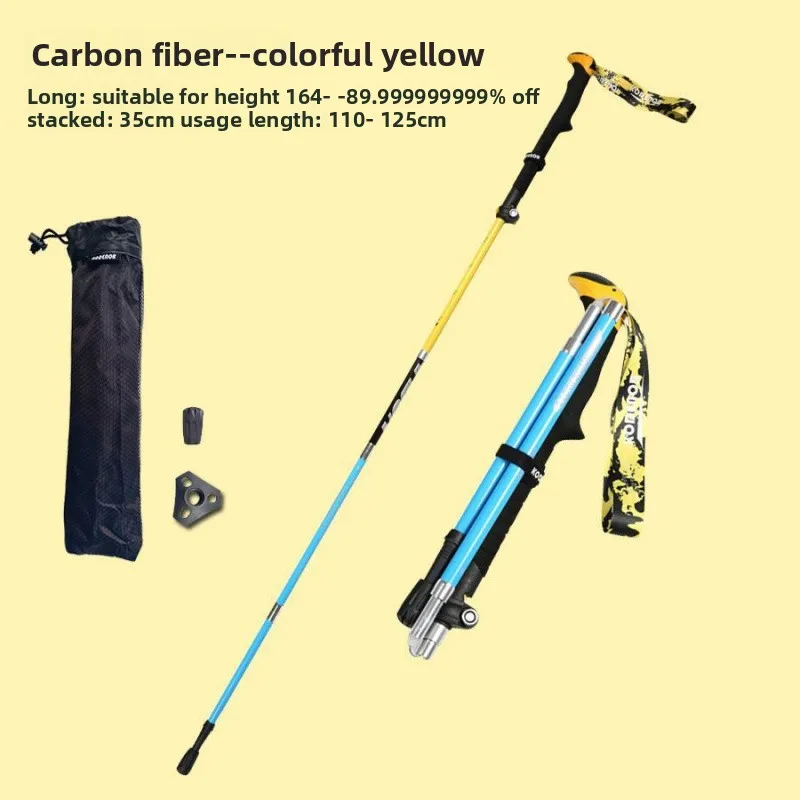 Outdoor 3K Carbon Fiber Folding Climbing Stick Ultra Light Travel Off-road Mountain Climbing Hiking Multifunctional Mountain Cli
Outdoor 3K Carbon Fiber Folding Climbing Stick Ultra Light Travel Off-road Mountain Climbing Hiking Multifunctional Mountain Cli