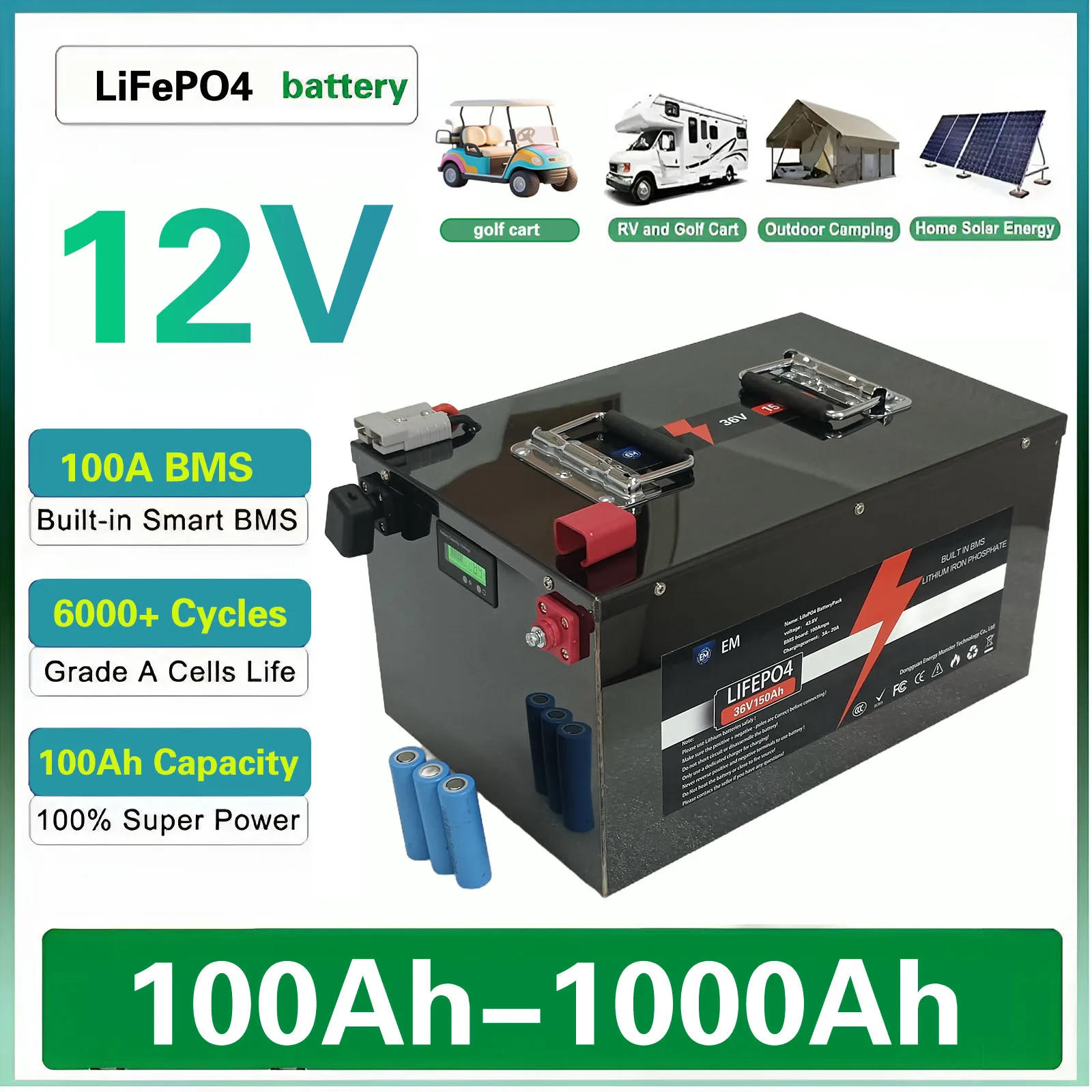 Lifepo4 Аккумулятор 12 В 100 Ач 200 Ач 300 Ач 400 Ач 500 Ач 600 Ач 800 Ач 1000 Ач для гольф-кара RV Солнечная система Off-Grid ИБП для кемпинга на открытом воздухе
Lifepo4 Аккумулятор 12 В 100 Ач 200 Ач 300 Ач 400 Ач 500 Ач 600 Ач 800 Ач 1000 Ач для гольф-кара RV Солнечная система Off-Grid ИБП для кемпинга на открытом воздухе