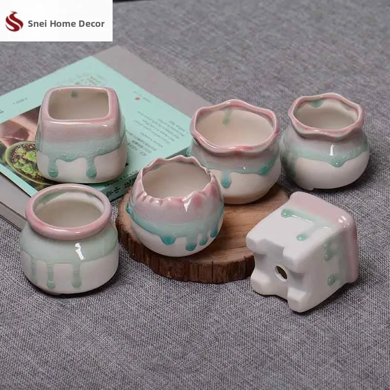 Ceramic Succulent Planters Controlled Ice Crack Glaze Peach Egg White Bottom Simple Creative Green Plant Ice Heart Flower Pots
Ceramic Succulent Planters Controlled Ice Crack Glaze Peach Egg White Bottom Simple Creative Green Plant Ice Heart Flower Pots