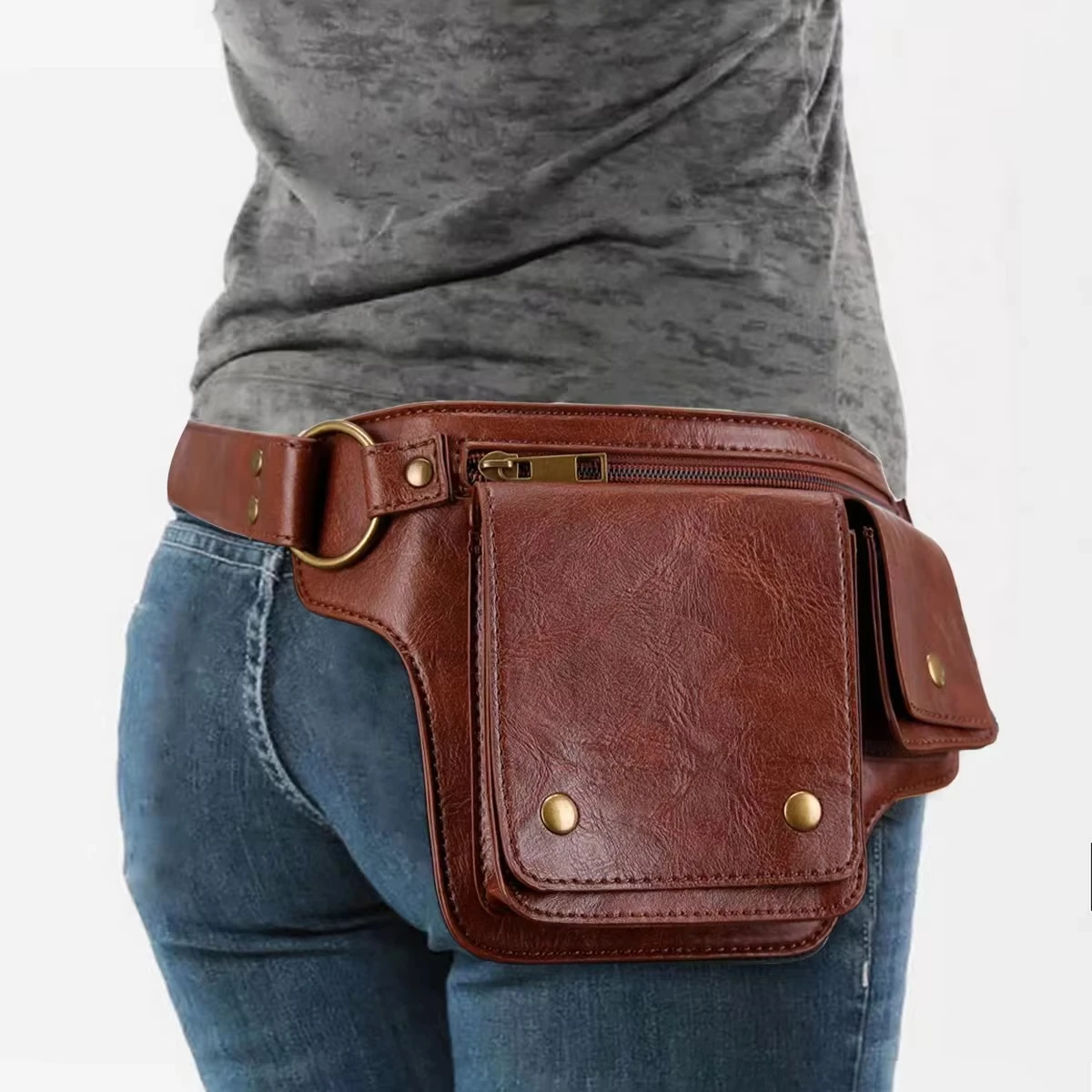 Cool Punk Motorcycle Style Waist Bag, Retro Outdoor Sports Adjustable Belt Bag, Fashion Fanny Pack
Cool Punk Motorcycle Style Waist Bag, Retro Outdoor Sports Adjustable Belt Bag, Fashion Fanny Pack