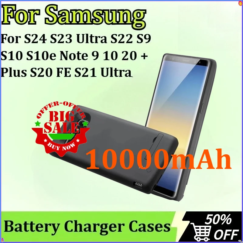 For Samsung Galaxy S24 S23 Ultra S22 S9 S10 S10e Note 9 10 20 + Plus S21 Ultra S20 FE Battery Case Power Bank 10000mAh
For Samsung Galaxy S24 S23 Ultra S22 S9 S10 S10e Note 9 10 20 + Plus S21 Ultra S20 FE Battery Case Power Bank 10000mAh