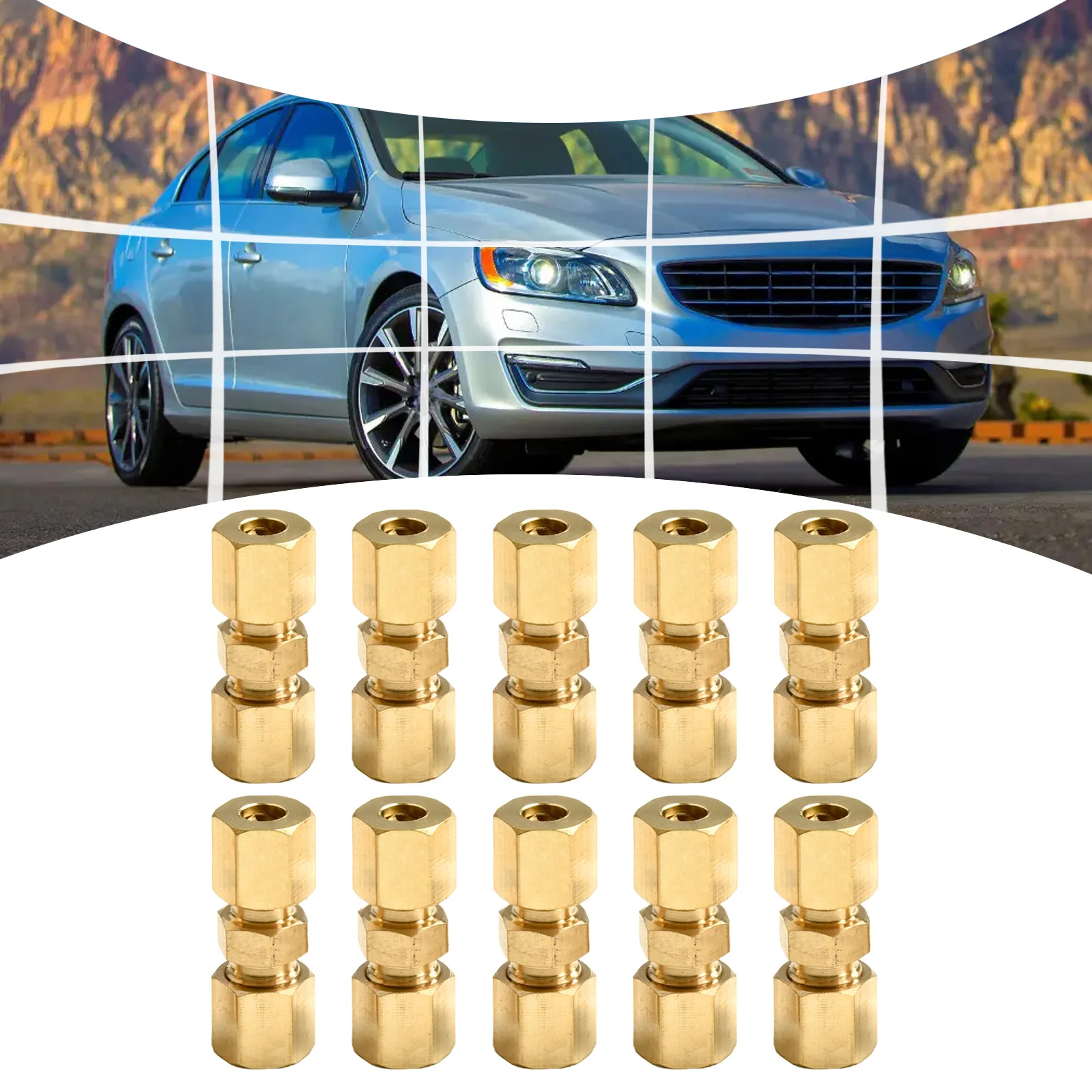 10pcs Brake Line Connector Without Flaring 4.75mm 3/16 Useful Brake Line Connector For Brand New-Brake Line Car Accessories
10pcs Brake Line Connector Without Flaring 4.75mm 3/16 Useful Brake Line Connector For Brand New-Brake Line Car Accessories