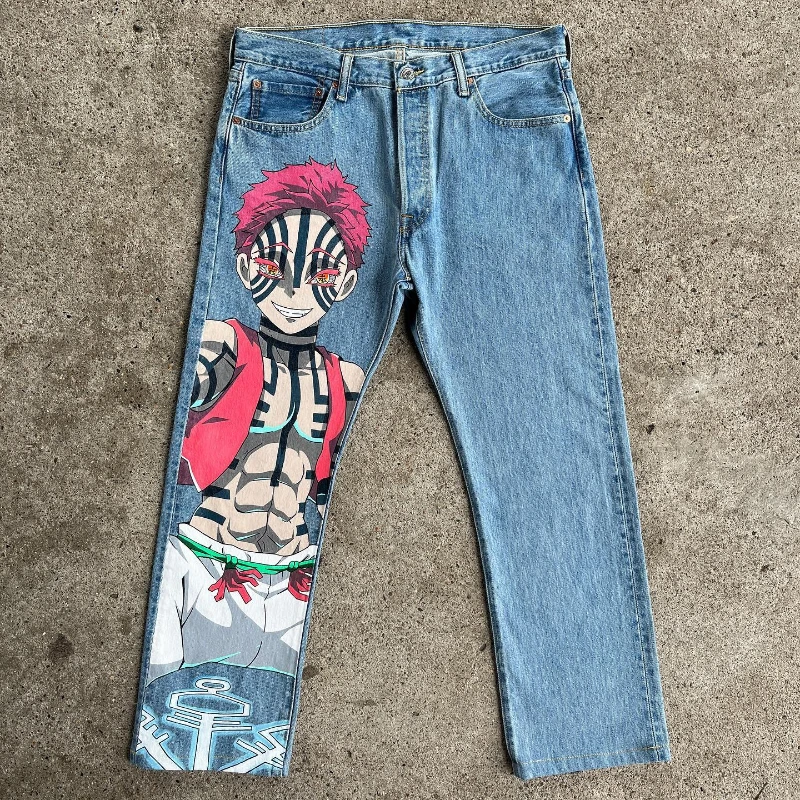 Harajuku Baggy Jeans Cartoon Anime Art Custom Printed Pattern Denim Pants Men Women Y2K High Street Casual Straight Leg Pants
Harajuku Baggy Jeans Cartoon Anime Art Custom Printed Pattern Denim Pants Men Women Y2K High Street Casual Straight Leg Pants