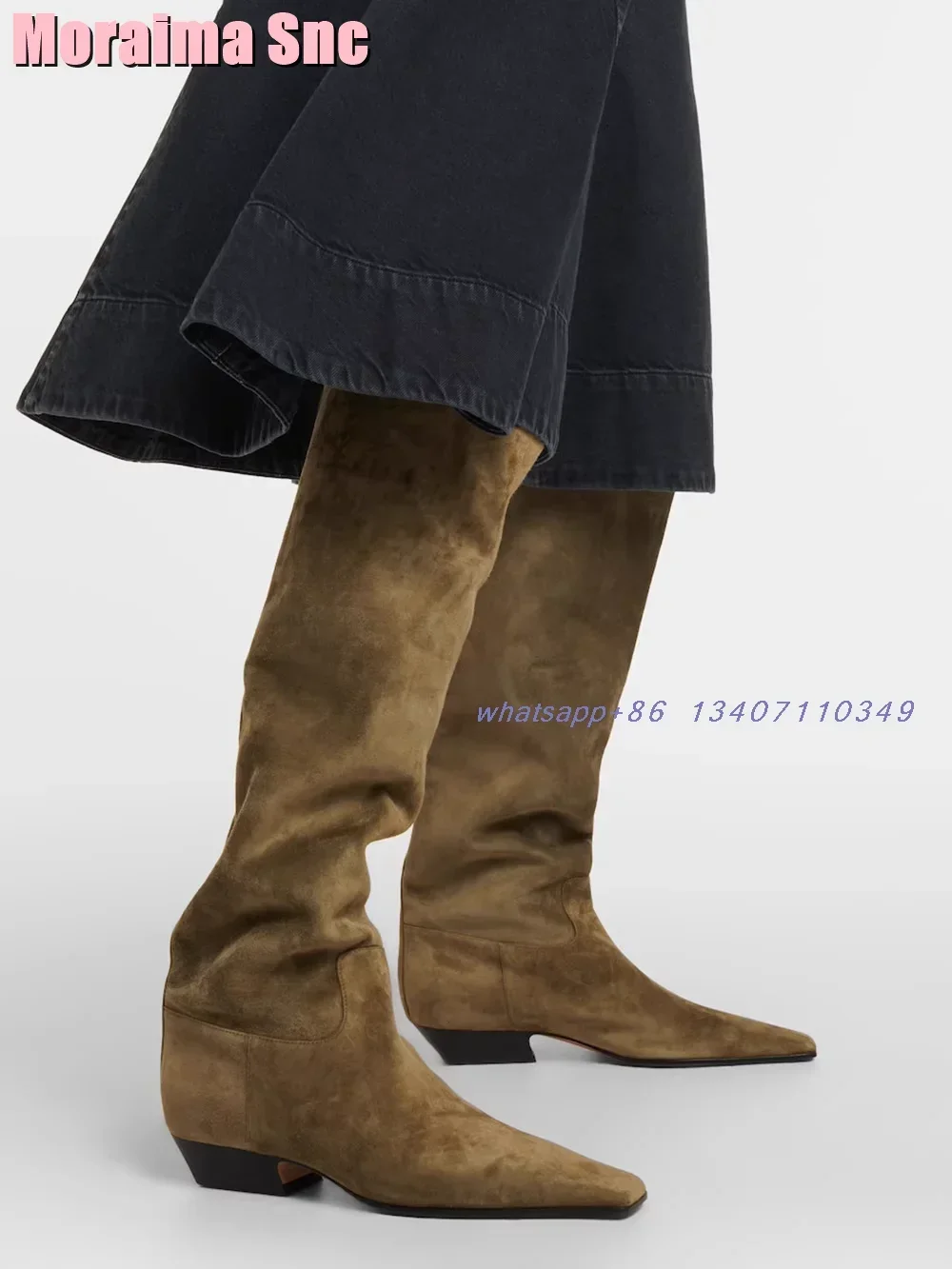2025 New Pointed Toe Knee High Boots Suede Leather Block Chunky Heel Slip On Fashion Sexy Concise Women Long Boots Autumn Winter
2025 New Pointed Toe Knee High Boots Suede Leather Block Chunky Heel Slip On Fashion Sexy Concise Women Long Boots Autumn Winter