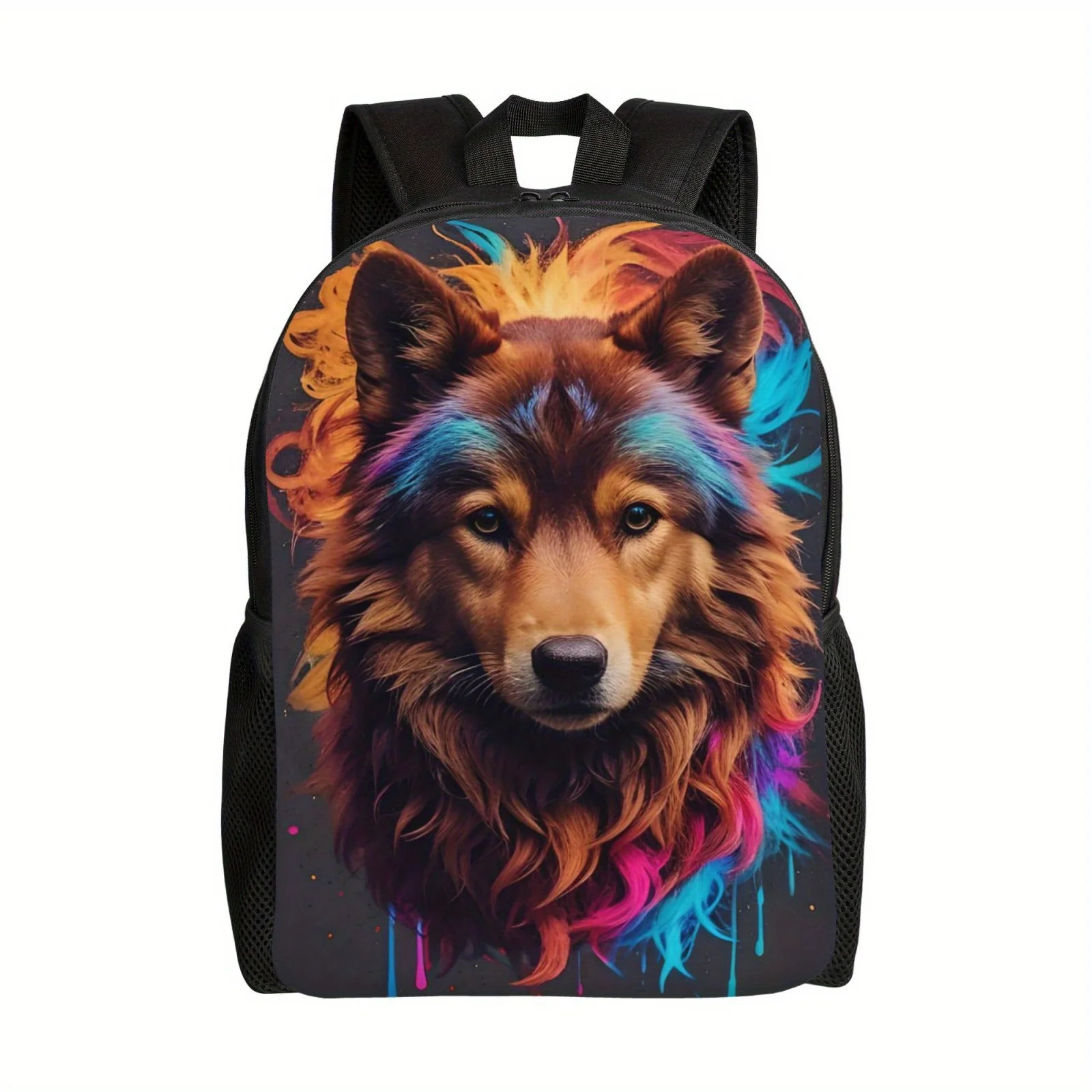 Wolf head casual backpack, large capacity unisex lightweight computer laptop bag
Wolf head casual backpack, large capacity unisex lightweight computer laptop bag
