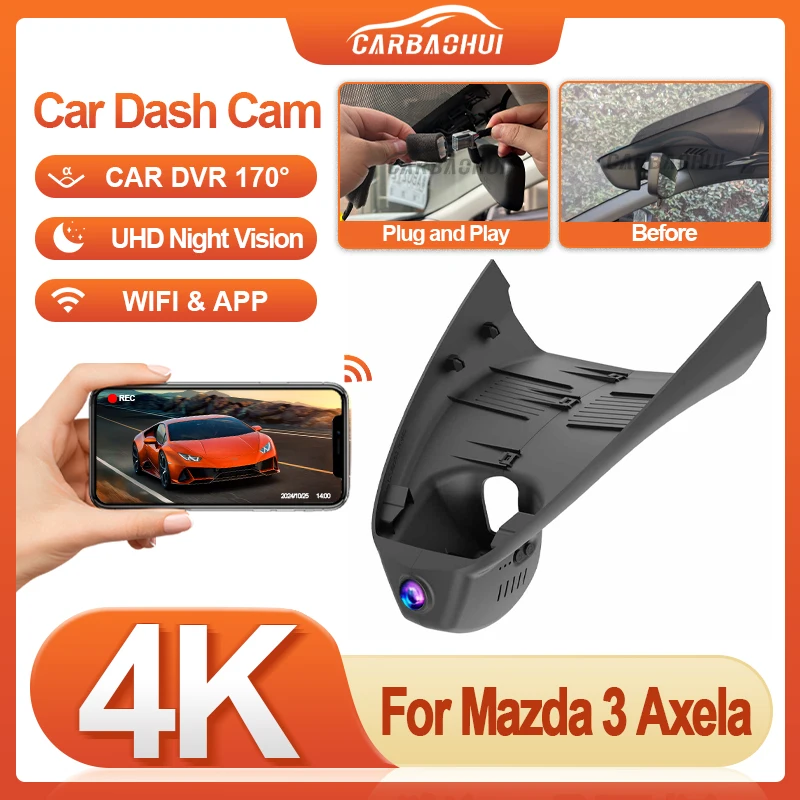 Plug and play 4K 2160P DVR видеорегистратор OEM для Mazda 3 Axela 2019 2020 2021 2022, передняя и задняя камера WIFI, с управлением через приложение
Plug and play 4K 2160P DVR видеорегистратор OEM для Mazda 3 Axela 2019 2020 2021 2022, передняя и задняя камера WIFI, с управлением через приложение