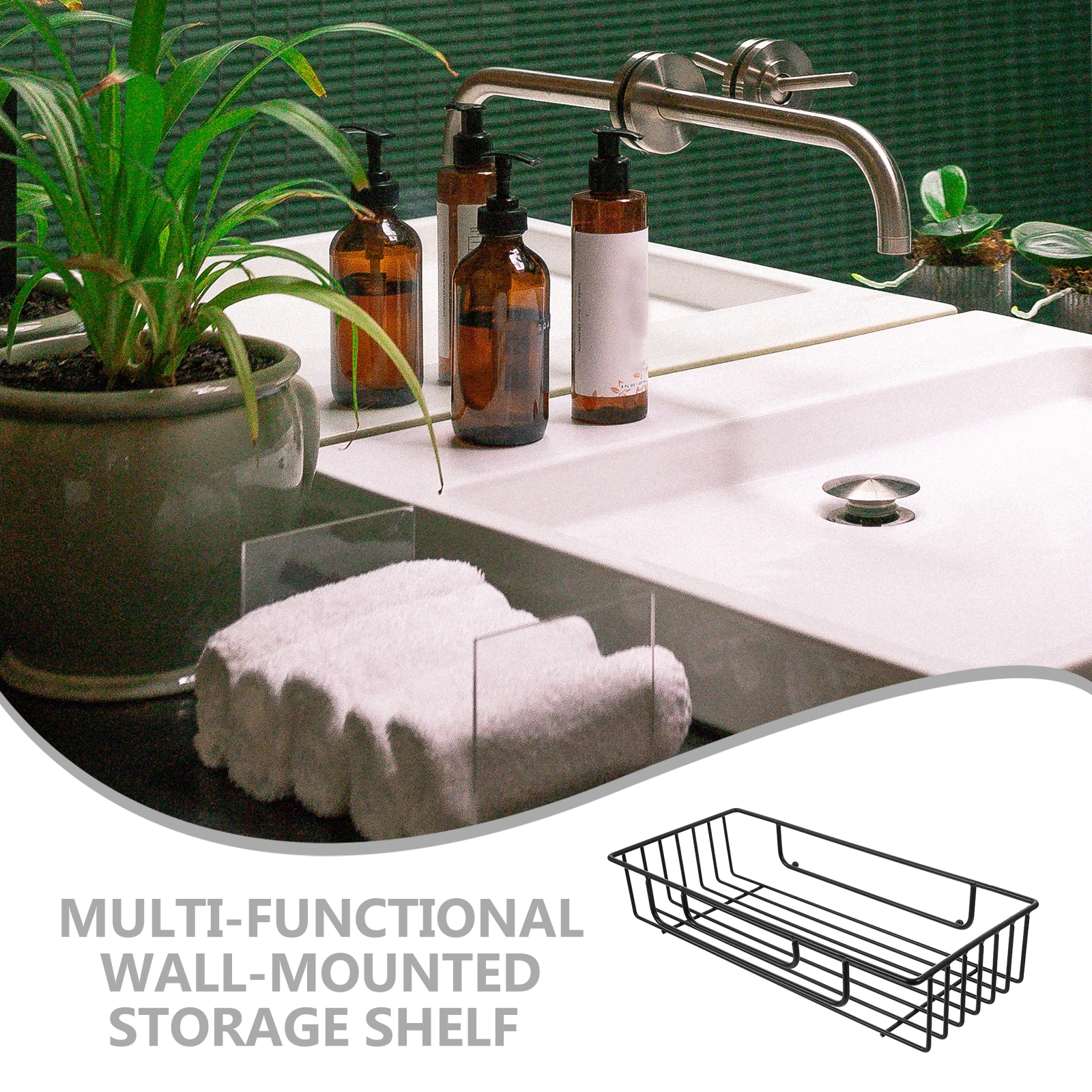 Multifunctional Hook Storage Basket Wall Mounted Shelves Shelf Stainless Steel for Bathroom Rustproof Shower Rack
Multifunctional Hook Storage Basket Wall Mounted Shelves Shelf Stainless Steel for Bathroom Rustproof Shower Rack