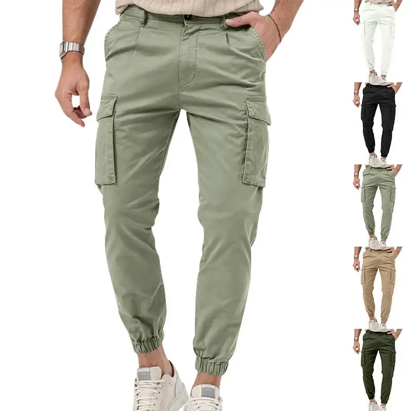 Men's Multi-Pocket Work Pants Sports Leg Tied Casual Straight Leg Pants Neutral Daily Wear Green Color 100% Other Material
Men's Multi-Pocket Work Pants Sports Leg Tied Casual Straight Leg Pants Neutral Daily Wear Green Color 100% Other Material