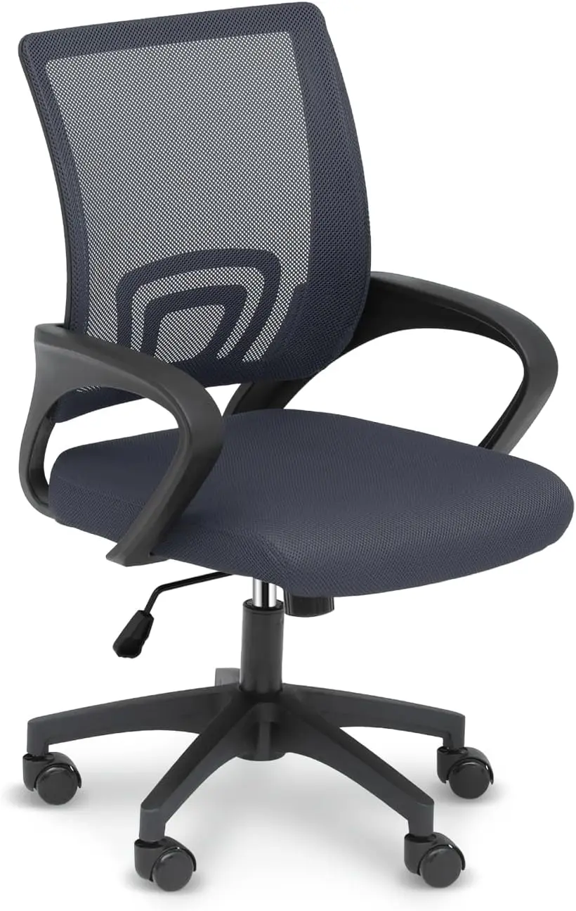 Home Office Chair, Ergonomic Mid-Ba Mesh Desk Chair With Lumbar Support, Adjustable Swivel Rolling Design, Comfy Armrest For 
Home Office Chair, Ergonomic Mid-Ba Mesh Desk Chair With Lumbar Support, Adjustable Swivel Rolling Design, Comfy Armrest For