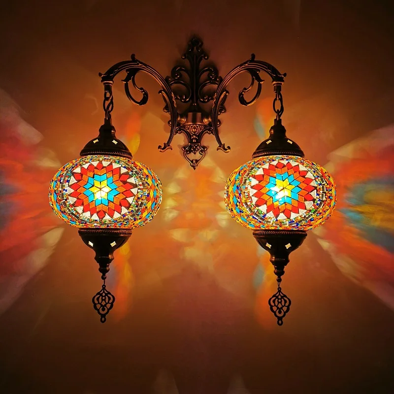 Turkish characteristics Classic double-headed wall lamp B & B Cafe Restaurant Hotel Clubhouse Art Museum Decorative wall lamp
Turkish characteristics Classic double-headed wall lamp B & B Cafe Restaurant Hotel Clubhouse Art Museum Decorative wall lamp