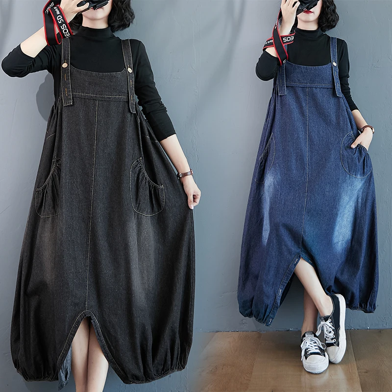 Fall Winter High Waist Denim Overalls Women plus Size Loose Fitting Conceal Meat Slimming Large Size Casual Artistic Sle
Fall Winter High Waist Denim Overalls Women plus Size Loose Fitting Conceal Meat Slimming Large Size Casual Artistic Sle