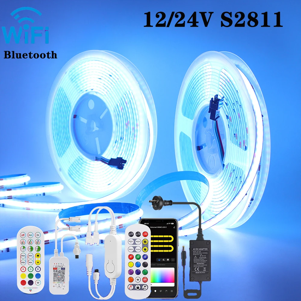 576 LEDs WS2811 RGB Led Strip Light 12V 24V WIFI Bluetooth APP Control TV BackLight Room Decor Pixel Flexible Ribbon Light
576 LEDs WS2811 RGB Led Strip Light 12V 24V WIFI Bluetooth APP Control TV BackLight Room Decor Pixel Flexible Ribbon Light