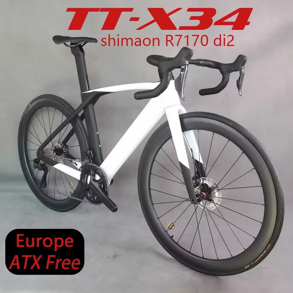 24 Speed Full Internal Cable Disc Road bike TT-X34 Ultegra Di2 Groupset Aero Complete Bicycle Electronic Shifting
24 Speed Full Internal Cable Disc Road bike TT-X34 Ultegra Di2 Groupset Aero Complete Bicycle Electronic Shifting
