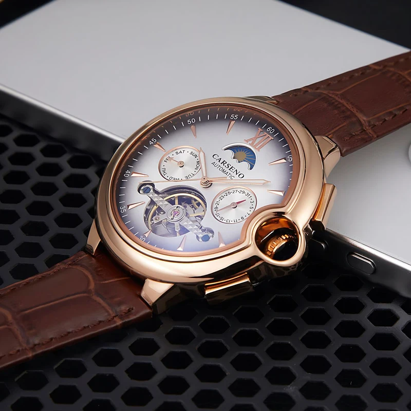 Mens Watches Automatic Mechanical Watch Leather Casual Business Retro Tourbillon Wristwatch Mens Sport Clock Relojes Hombre
Mens Watches Automatic Mechanical Watch Leather Casual Business Retro Tourbillon Wristwatch Mens Sport Clock Relojes Hombre