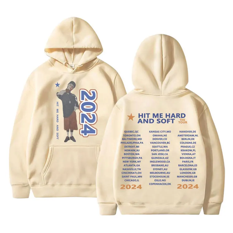 Hit Me Hard and Soft The Tour Hoodie Men Women Fashion Popular Music Hooded Sweatshirt Men's Clothing Casual Oversized Pullovers
Hit Me Hard and Soft The Tour Hoodie Men Women Fashion Popular Music Hooded Sweatshirt Men's Clothing Casual Oversized Pullovers