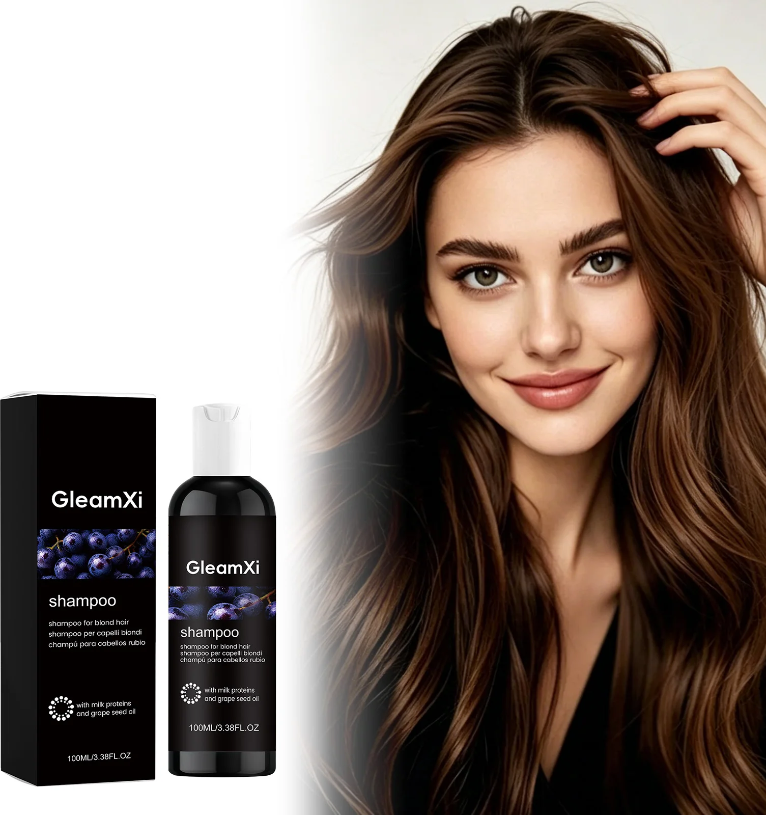 GleamXi Blonde Hair Color Protection Shampoo Deep Moisturizing Anti Dry Frizzy Anti Brass Gentle Clean Fresh Scent Care Daily
GleamXi Blonde Hair Color Protection Shampoo Deep Moisturizing Anti Dry Frizzy Anti Brass Gentle Clean Fresh Scent Care Daily