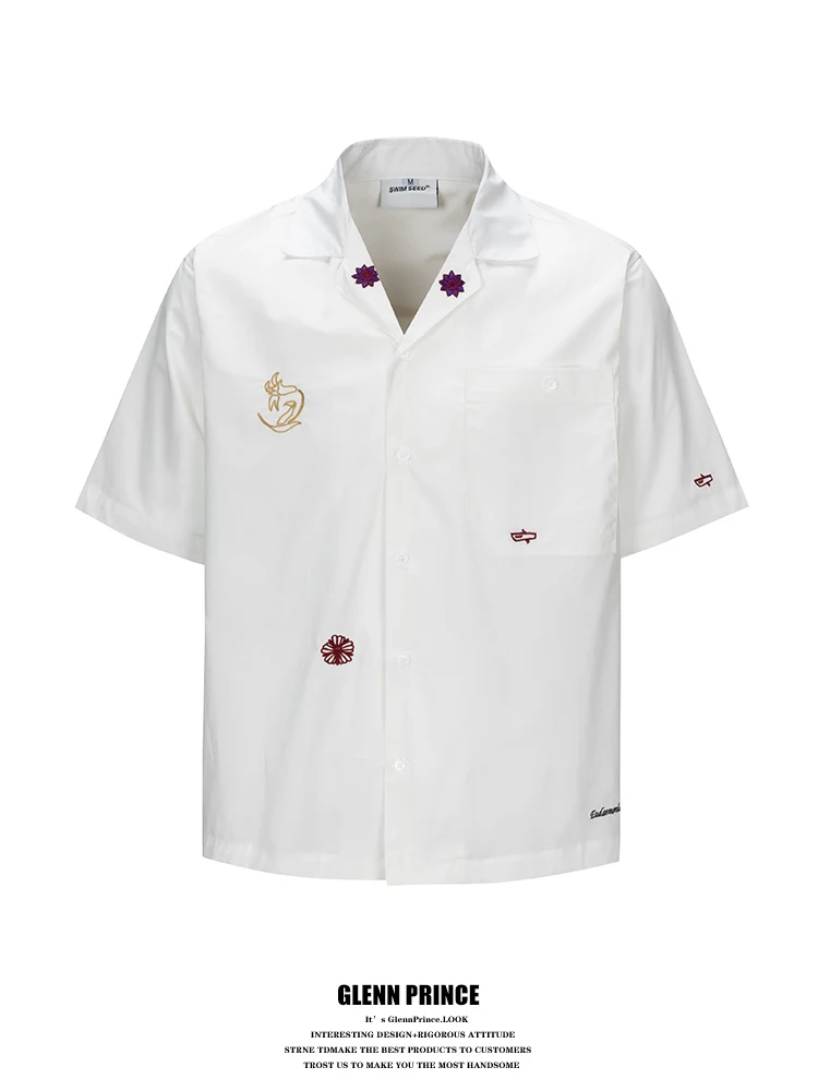 GPstudio Cuban Collar Short Sleeve Embroidered Shirt Men's Summer Loose Fit Breathable Cotton Casual Shirt Fun Spots Design
GPstudio Cuban Collar Short Sleeve Embroidered Shirt Men's Summer Loose Fit Breathable Cotton Casual Shirt Fun Spots Design