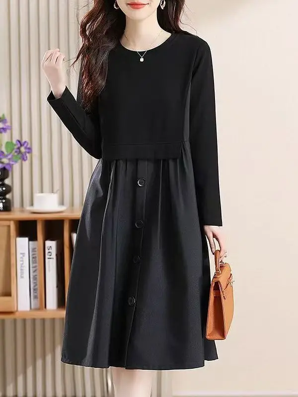 plus Size Women's Fashion Splice A-Line Dress Spring Autumn New Style Personality Slimming Casual Long Sleeve Midi Dress
plus Size Women's Fashion Splice A-Line Dress Spring Autumn New Style Personality Slimming Casual Long Sleeve Midi Dress