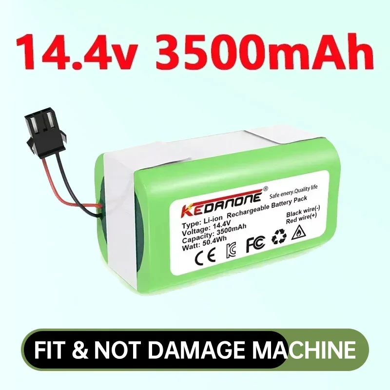 Replacement 14.4V/3500mAh Li-ion Battery for Cecotec Conga 950/990/1090 | Compatible with Ecovacs Deebot 601/605, Eufy 35C
Replacement 14.4V/3500mAh Li-ion Battery for Cecotec Conga 950/990/1090 | Compatible with Ecovacs Deebot 601/605, Eufy 35C