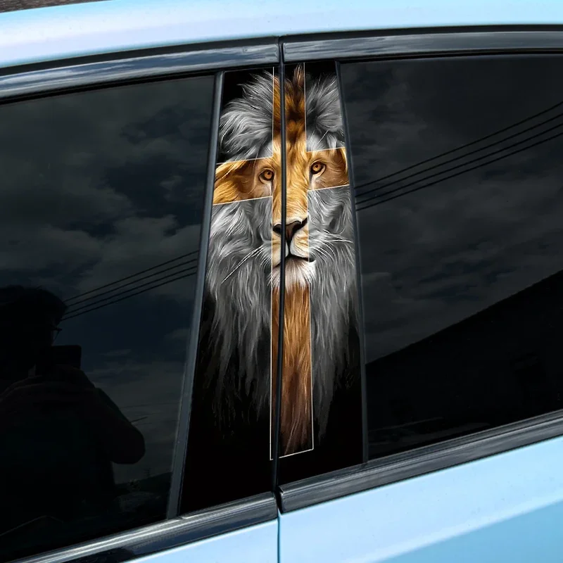 1PC Cross Lion Car Stickers Car Doors Pillar Sunscreen Vinyl Decals DIY Auto B Pillar Cover Scratches Animal Waterproof Decor
1PC Cross Lion Car Stickers Car Doors Pillar Sunscreen Vinyl Decals DIY Auto B Pillar Cover Scratches Animal Waterproof Decor