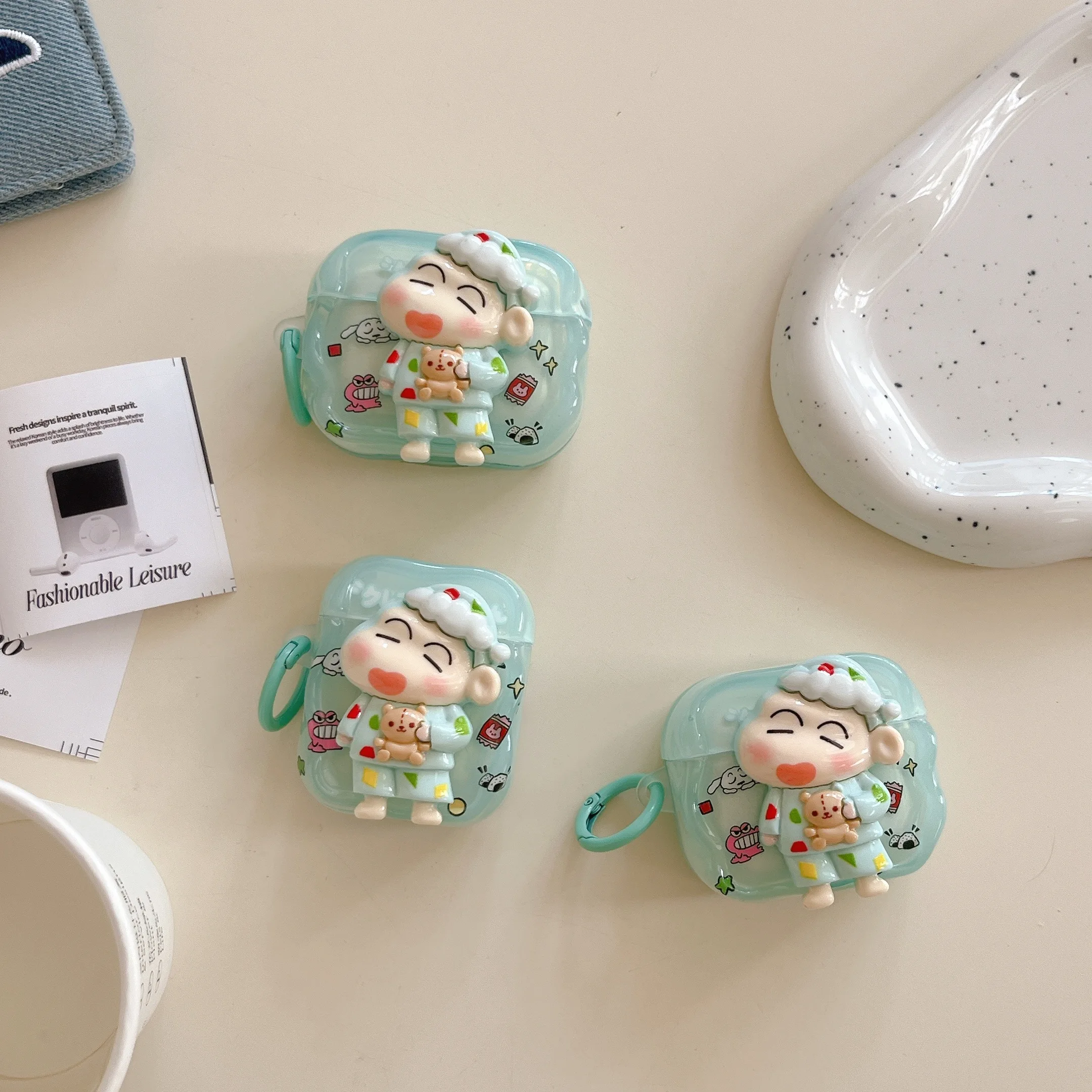Fresh Gentle Style Kawaii Translucent Green Stereoscopic Crayon Shin-Chan Earphone Case For Airpods 4,1,2,3,Pro,Pro 2 Anti-Drop
Fresh Gentle Style Kawaii Translucent Green Stereoscopic Crayon Shin-Chan Earphone Case For Airpods 4,1,2,3,Pro,Pro 2 Anti-Drop