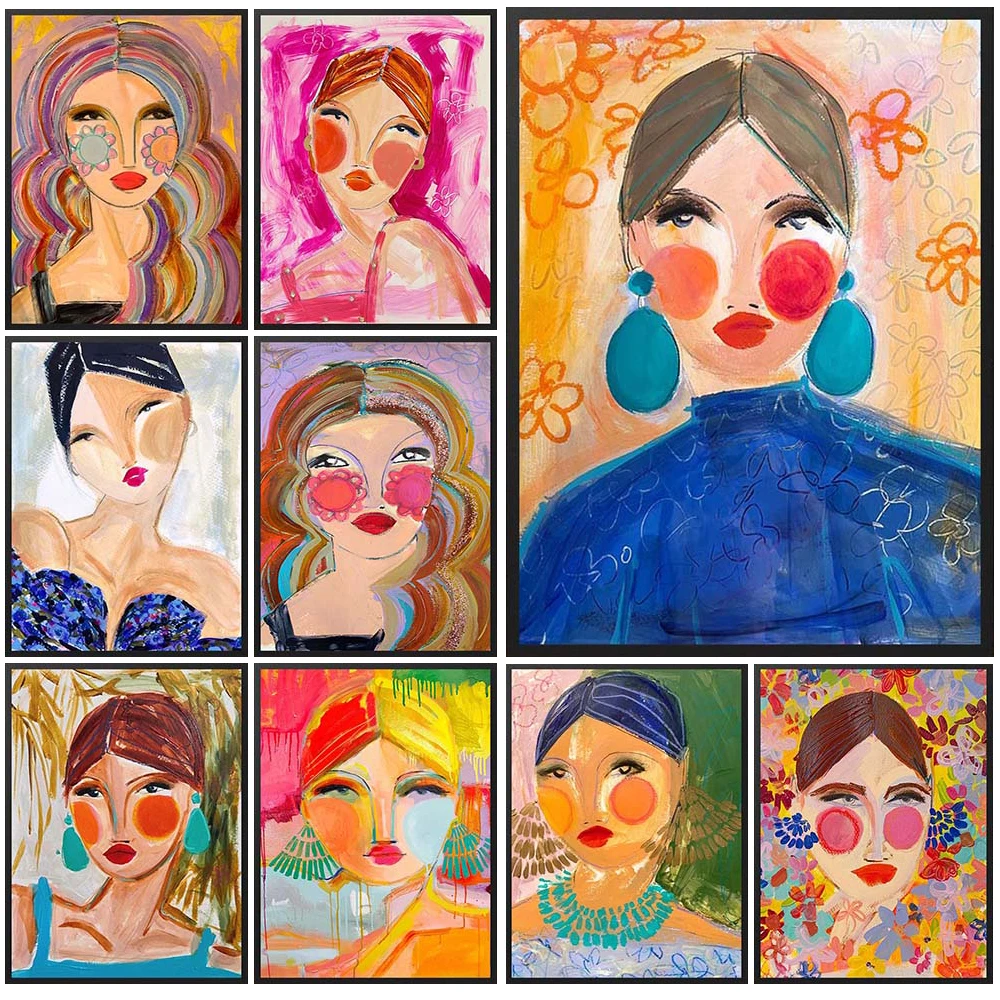 Cartoon Girl Watercolor Portrait Abstract Poster Wall Art Canvas Painting Home Decor Wall Pictures For Living Room Unframed
Cartoon Girl Watercolor Portrait Abstract Poster Wall Art Canvas Painting Home Decor Wall Pictures For Living Room Unframed