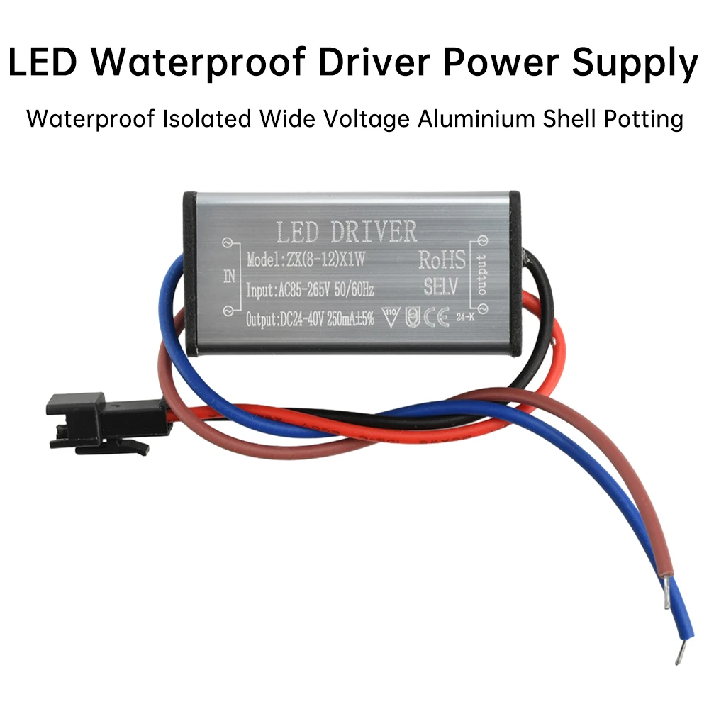 AC85-265V 1-24W IP68 Водонепроницаемый светодиодный драйвер Алюминиевый инкапсулированный источник питания для наружных осветительных приборов Универсальное напряжение
AC85-265V 1-24W IP68 Водонепроницаемый светодиодный драйвер Алюминиевый инкапсулированный источник питания для наружных осветительных приборов Универсальное напряжение