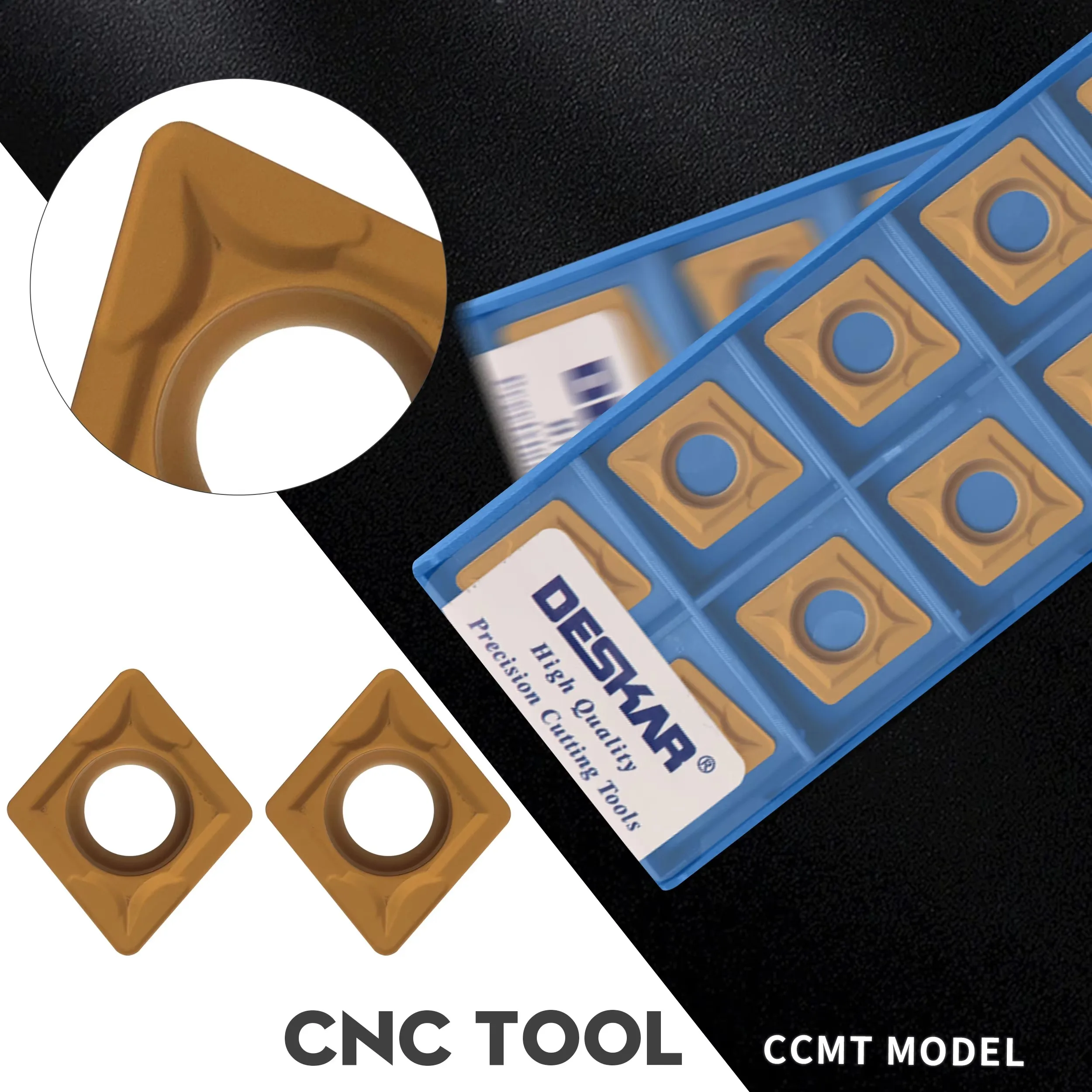 CCMT Series DESKAR Numerical Control Lathe Rhombus Turning Insert For steel processing CCMT060204/08 LF9018 CCMT09T304/08 LF9018
CCMT Series DESKAR Numerical Control Lathe Rhombus Turning Insert For steel processing CCMT060204/08 LF9018 CCMT09T304/08 LF9018