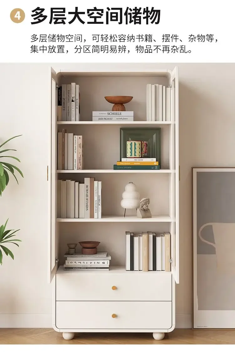 A Solid wood bookcase Household children's locker Cream wind living room locker
A Solid wood bookcase Household children's locker Cream wind living room locker