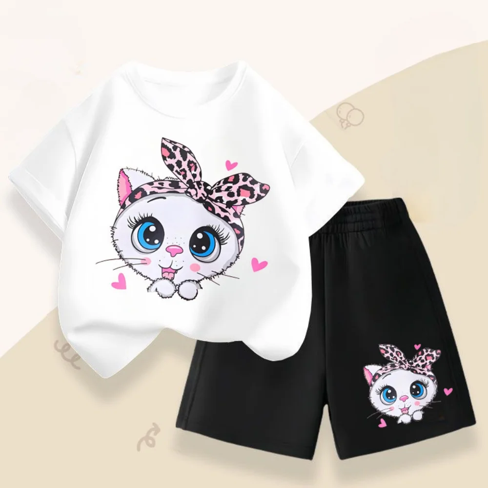 Girl Clothes 2ps Cute Leopard Tattoo Cat 3D Print Summer Suit Casual Fashion O-Neck Tees Tops Outdoor Breathable Kids Clothing
Girl Clothes 2ps Cute Leopard Tattoo Cat 3D Print Summer Suit Casual Fashion O-Neck Tees Tops Outdoor Breathable Kids Clothing