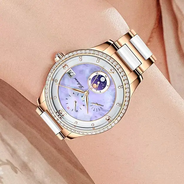 Lobinni Women Automatic Watch 36mm Ladies Mechanical Wristwatch Sapphire Mirror MOP Dial Month Week Date 24 Hours
Lobinni Women Automatic Watch 36mm Ladies Mechanical Wristwatch Sapphire Mirror MOP Dial Month Week Date 24 Hours