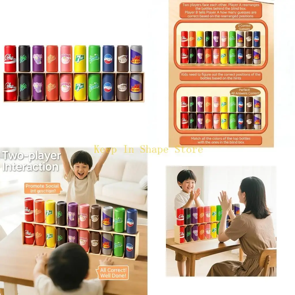 U1JC Bright Colored Sodas Bottle Pairing Game Fun Bottles Color Guessing Challenges Game Bottles Matching
U1JC Bright Colored Sodas Bottle Pairing Game Fun Bottles Color Guessing Challenges Game Bottles Matching