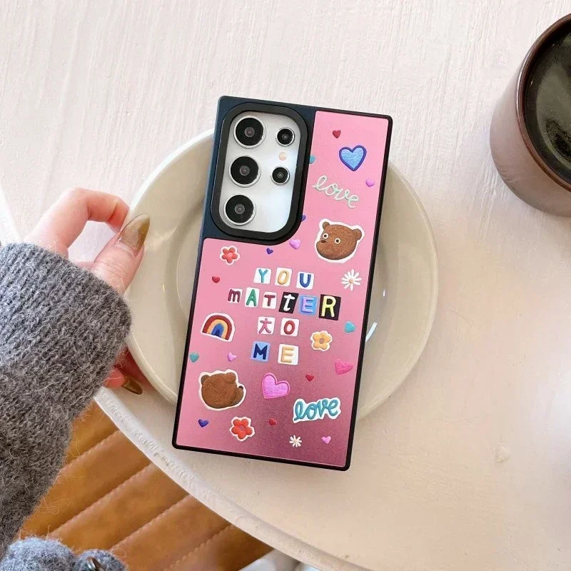 Cartoon Bear Mirror Surface Black Border Magnetic Case for Samsung Galaxy S 23 S24 S25 Ultra Plus S25+ S25U Protective Cover
Cartoon Bear Mirror Surface Black Border Magnetic Case for Samsung Galaxy S 23 S24 S25 Ultra Plus S25+ S25U Protective Cover
