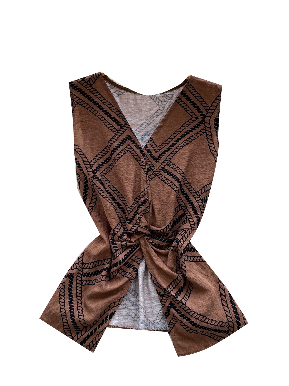 Retro Knot Split V-ne Svel Floral Print Women's irt Vest Summer Design Korean Sle Loose Fit Commute Sle
Retro Knot Split V-ne Svel Floral Print Women's irt Vest Summer Design Korean Sle Loose Fit Commute Sle