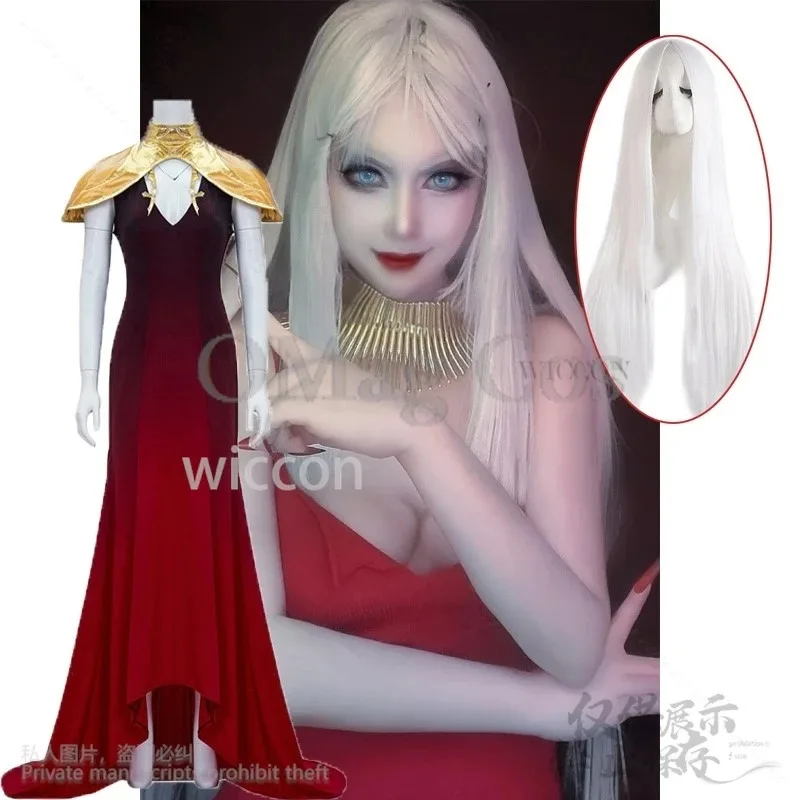 Anime Game Castlevania Cosplay Carmilla Costume Red Sexy Dress Lolita Vampire Cos Long White Wig For Fancy Party Halloween Girls
Anime Game Castlevania Cosplay Carmilla Costume Red Sexy Dress Lolita Vampire Cos Long White Wig For Fancy Party Halloween Girls