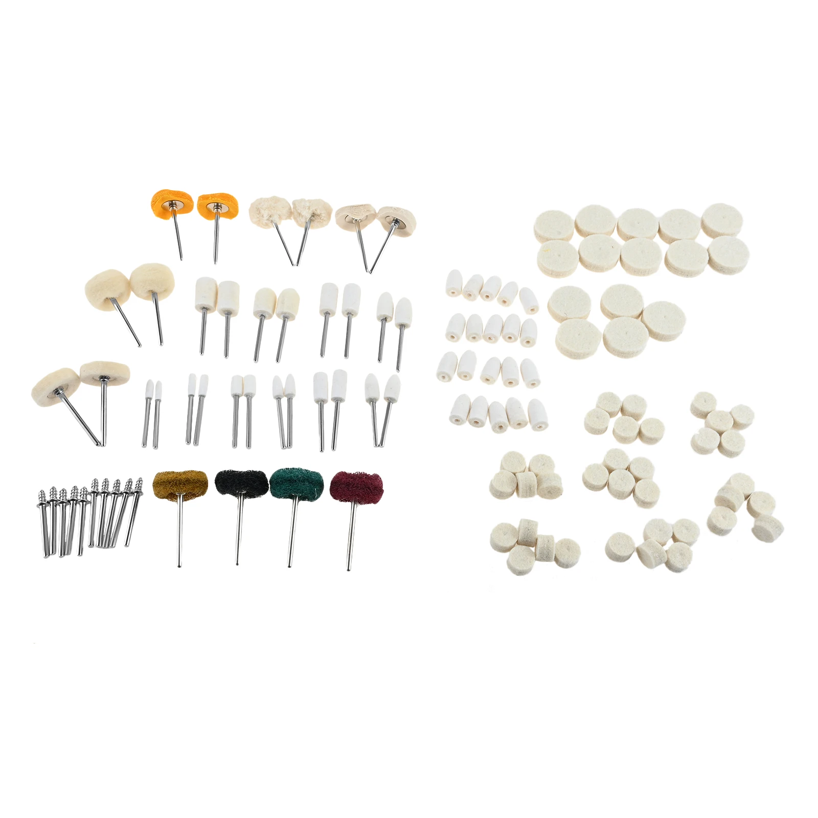114pcs Abrasive Buffing Wheels Polishing Bits Kit for Rotary Tool with 1/8 Inch Shank Sanding Kit for Metal Wood Jewelry Brass
114pcs Abrasive Buffing Wheels Polishing Bits Kit for Rotary Tool with 1/8 Inch Shank Sanding Kit for Metal Wood Jewelry Brass