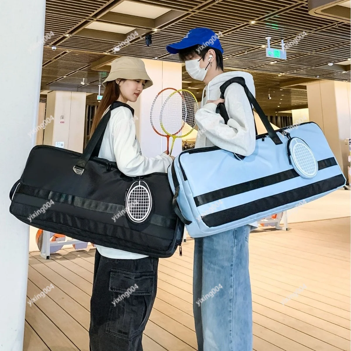 Multifunctional Badminton Tennis Bag Large Storage with Separate Shoe Pocket Shoulder & Hand Carry Design
Multifunctional Badminton Tennis Bag Large Storage with Separate Shoe Pocket Shoulder & Hand Carry Design