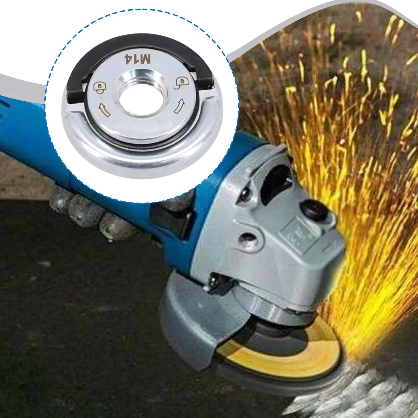 M14 Self Locking Pressing Plate Iron 45mm Multifunction Pressure Plate Flange Nut Power Chuck M14 Thread for Cutting disks Parts
M14 Self Locking Pressing Plate Iron 45mm Multifunction Pressure Plate Flange Nut Power Chuck M14 Thread for Cutting disks Parts