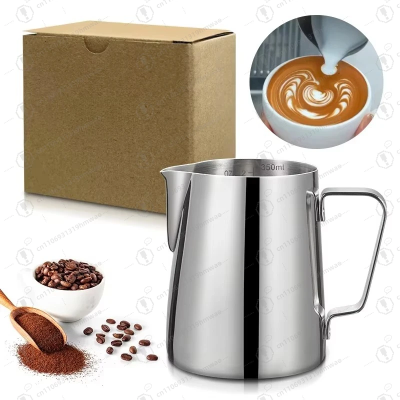 Кофейная чашка для латте, кофейная посуда для латте из нержавеющей стали с весами, чашка из молочной пены с заостренным горлышком
Кофейная чашка для латте, кофейная посуда для латте из нержавеющей стали с весами, чашка из молочной пены с заостренным горлышком