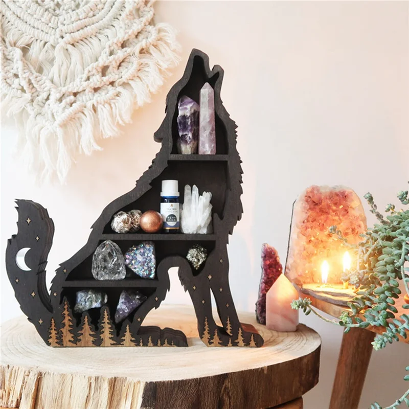 A11E-Wolf Crystal Display Shelf Деревянная полка для хранения эфирных масел Настенный декор Органайзер для гостиной Украшения
A11E-Wolf Crystal Display Shelf Деревянная полка для хранения эфирных масел Настенный декор Органайзер для гостиной Украшения