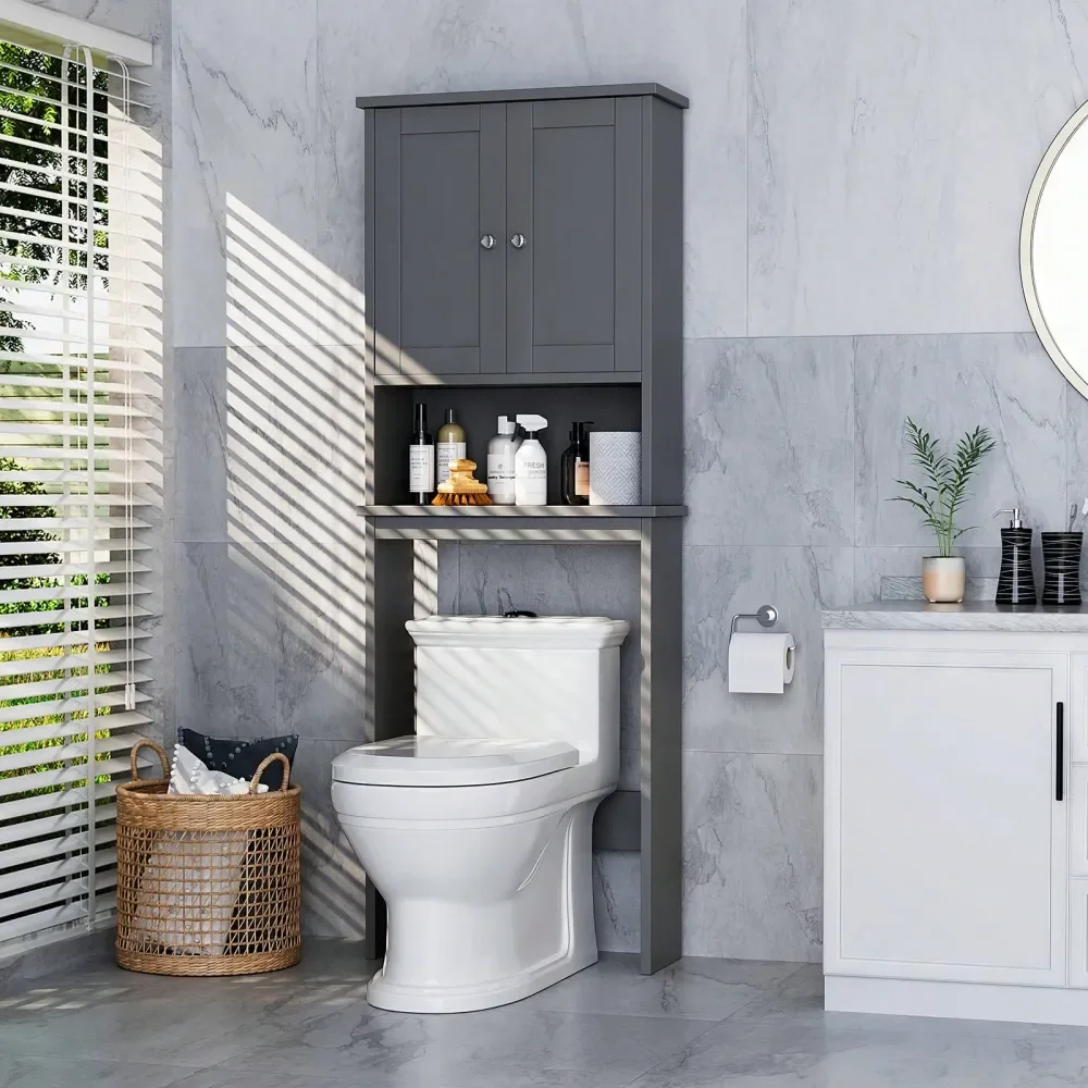 66 Over The Toilet Storage Cabinet , Bathroom Cabinet With Adjustable Shelves And Open Cabinet With AntiTip Device, Toilet Furn
66 Over The Toilet Storage Cabinet , Bathroom Cabinet With Adjustable Shelves And Open Cabinet With AntiTip Device, Toilet Furn