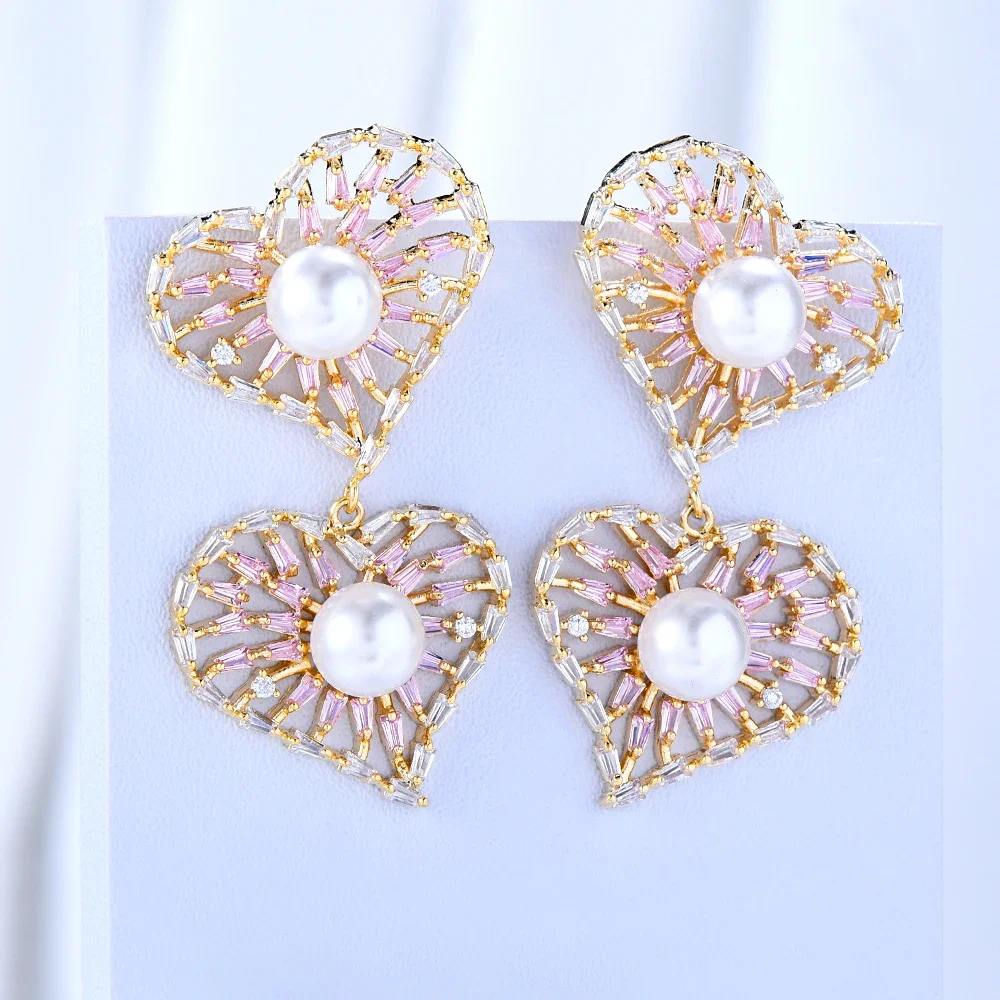 KellyBola 2023 New Fashion High Quality Exquisite Heart Zirconia Pearl Women's Earrings Daily Party Anniversary Korean Jewelry
KellyBola 2023 New Fashion High Quality Exquisite Heart Zirconia Pearl Women's Earrings Daily Party Anniversary Korean Jewelry