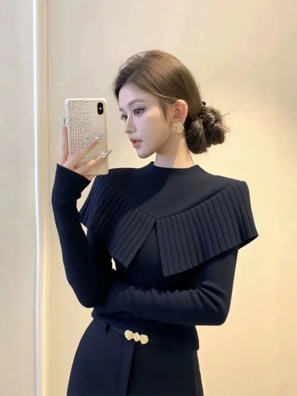 Unique Blue Knitted Top Women's Slim Fit Inner Wear T Autumn Winter Faion High Quali Luxury Sle plus Size Top
Unique Blue Knitted Top Women's Slim Fit Inner Wear T Autumn Winter Faion High Quali Luxury Sle plus Size Top