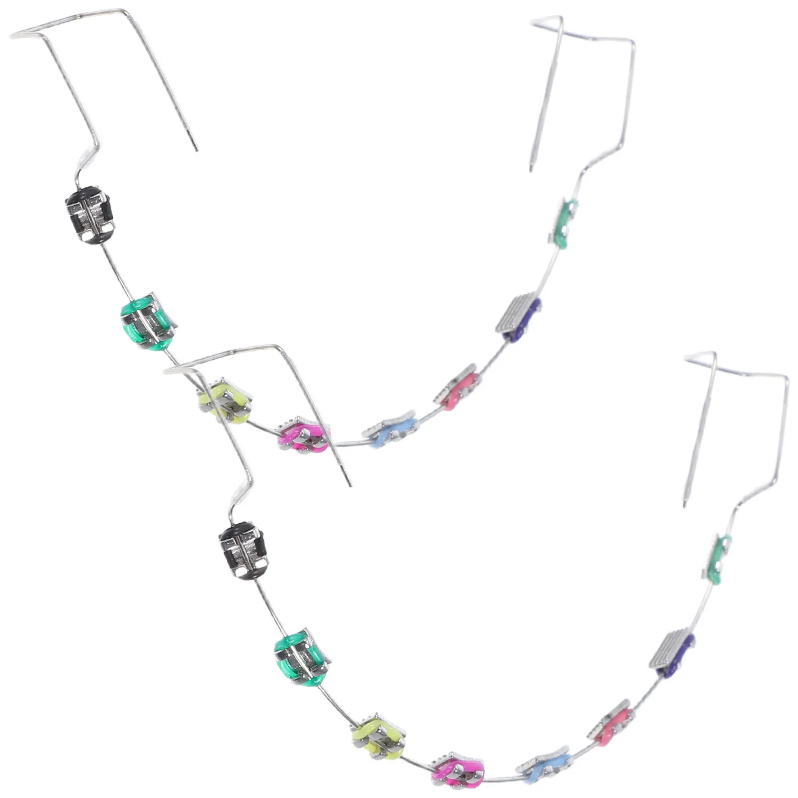 Metal Tooth Brackets Temporary Teeth Decoration Metal Brackets Ligature Ties Demonstration Practice Props for Student Teaching
Metal Tooth Brackets Temporary Teeth Decoration Metal Brackets Ligature Ties Demonstration Practice Props for Student Teaching