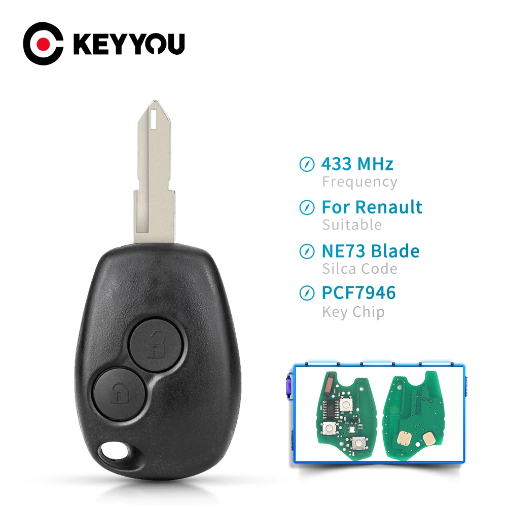 KEYYOU 2 кнопочный флуоресцентный чип ретранслятора 433 МГц PCF7946 для Renault Vivaro Movano Traffic, Master NE73 Blade
KEYYOU 2 кнопочный флуоресцентный чип ретранслятора 433 МГц PCF7946 для Renault Vivaro Movano Traffic, Master NE73 Blade