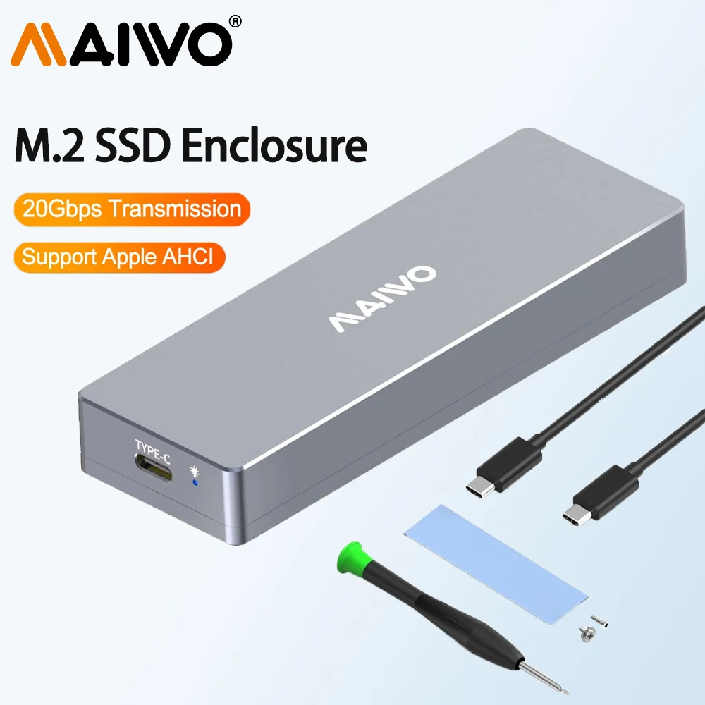 MAIWO USB-C 3.2 SSD Enclosure 12+16 PIN Apple MacBook Flash SSD 20Gbps AHCI Mac Pro Case Compatible with MacBook Air/Pro Mac Pro
MAIWO USB-C 3.2 SSD Enclosure 12+16 PIN Apple MacBook Flash SSD 20Gbps AHCI Mac Pro Case Compatible with MacBook Air/Pro Mac Pro