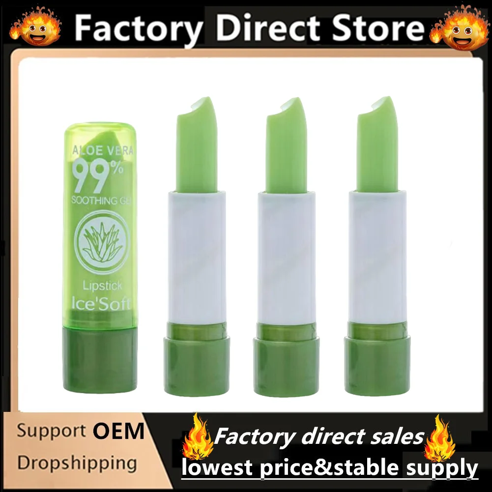 3Pcs Moisturizing Aloe Vera Color-Changing Lipstick Temperature-Activated Lip Balm Nourishing Anti-Drying Exfoliating Lip Care
3Pcs Moisturizing Aloe Vera Color-Changing Lipstick Temperature-Activated Lip Balm Nourishing Anti-Drying Exfoliating Lip Care