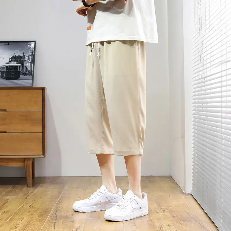 Casual Ice Silk Summer Trendy Brand Loose Straight Sports Thin Men's Cropped Pants
Casual Ice Silk Summer Trendy Brand Loose Straight Sports Thin Men's Cropped Pants