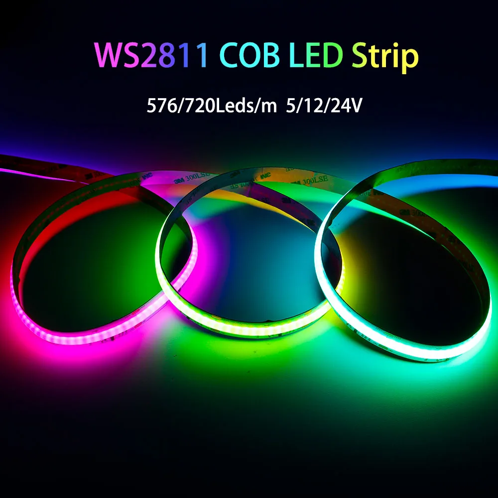 WS2811 Адресная светодиодная лента SPI RGB IC COB Dream Color 576/720LEDs/m WS2812B Высокогибкие FOB Lights RA90 DC5V/12V/24V
WS2811 Адресная светодиодная лента SPI RGB IC COB Dream Color 576/720LEDs/m WS2812B Высокогибкие FOB Lights RA90 DC5V/12V/24V