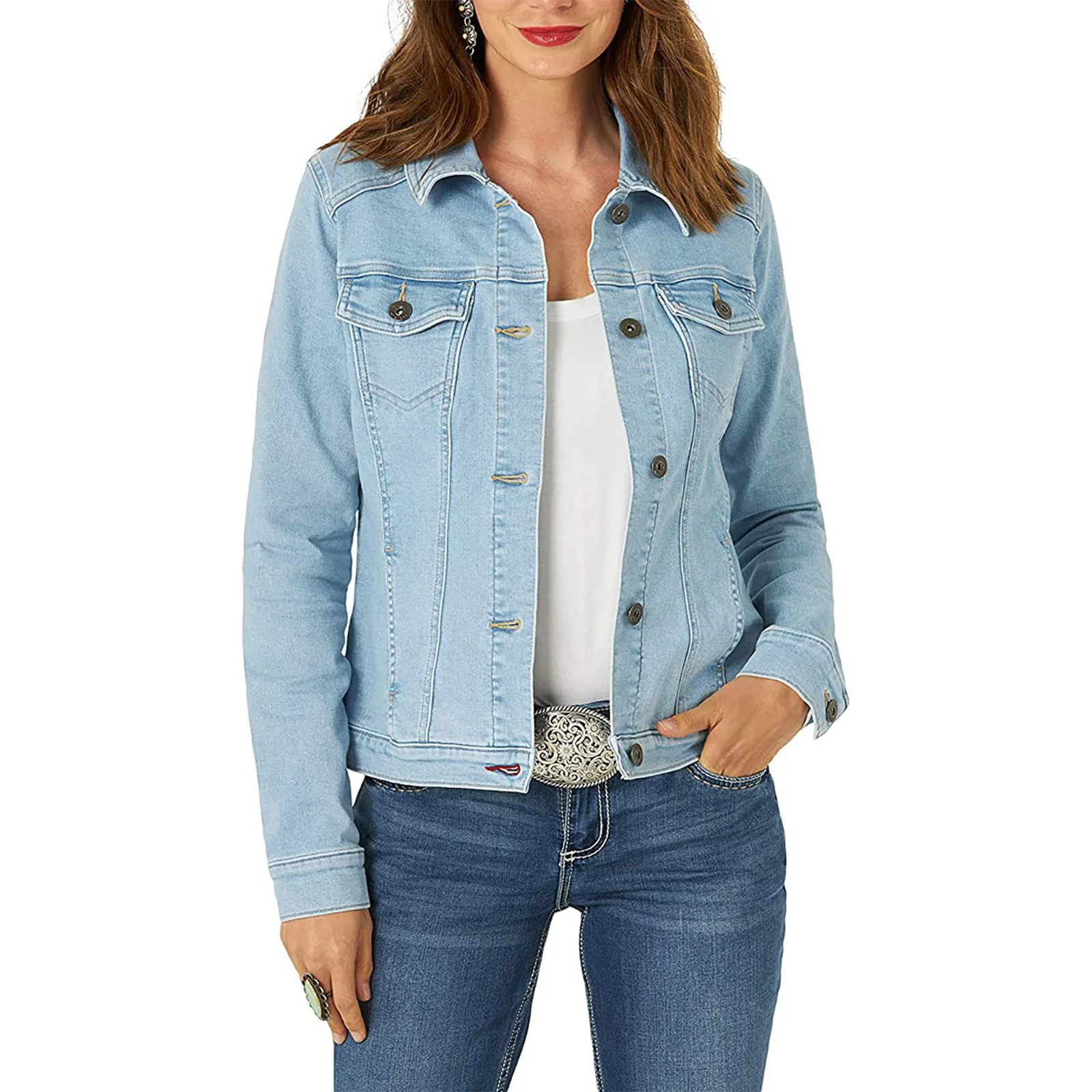 Jacket Denim Coat Women Coats Jackets Solid Turn Down Collar Full Sleeve Single Breasted Casual Splice Slim Fit Autumn 2024
Jacket Denim Coat Women Coats Jackets Solid Turn Down Collar Full Sleeve Single Breasted Casual Splice Slim Fit Autumn 2024